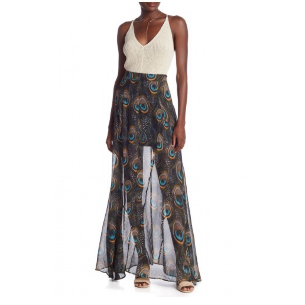 Show Me Your Mumu Princess Di Peacock Maxi Skirt